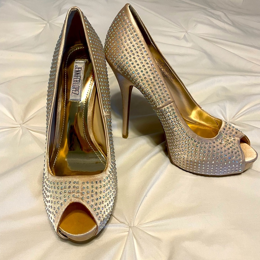 JLO Jennifer Lopez Rhinestone heels 👠